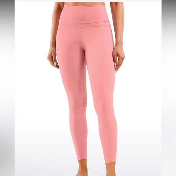 NWT CRZ YOGA Nakedfeel Leggings Double Waistseam Pink Lotus XS Yoga Athletic - Picture 1 of 11